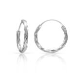 AROS PLATA 925MM TRENZADOS - 14MM