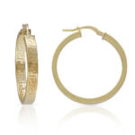 AROS PLATA CHAPADA ORO GRECA - 25MM
