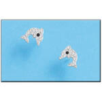 PENDIENTE PLATA 925MM DELFIN CIRCONITAS