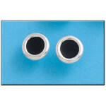 PENDIENTE PLATA 925MM CIRCULO NEGRO - 11MM
