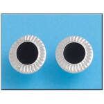 PENDIENTE PLATA 925MM CIRCULO NEGRO - 15MM