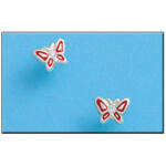 PENDIENTE PLATA 925MM MARIPOSA ESMALTADA - 9X6MM