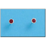 PENDIENTE PLATA 925MM HEXAGONAL ROJO