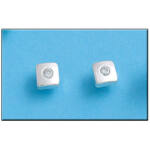 PENDIENTE PLATA 925MM CUADRADO CIRCONITA