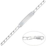 PULSERA CON PLACA PLATA 925MM - 5MM