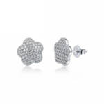 PENDIENTES FLOR CIRCONITAS PLATA 925MM