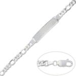 PULSERA CON PLACA PLATA 925MM - 7MM