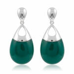 PENDIENTES PLATA 925MM RESINA VERDE