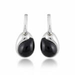 PENDIENTES PLATA 925MM OJO DE AGUILA NEGRO