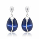 PENDIENTES PLATA 925MM OJO DE GATO