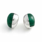 PENDIENTES PLATA 925MM OJO DE GATO VERDE