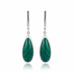 PENDIENTES PLATA 925MM RESINA VERDE