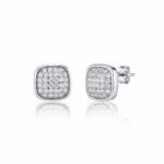 PENDIENTES CUADRADO PLATA 925MM