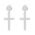 PENDIENTES CRUZ PLATA 925MM