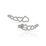 PENDIENTES PLATA 925MM TREPADORES CORAZONES