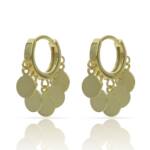 AROS PLATA CHAPADA ORO MONEDAS - 3MM