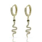 AROS PLATA CHAPADA ORO SERPIENTE - 5MM