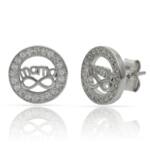 PENDIENTES PLATA 925MM MAMA + INFINITO - 10MM