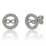 PENDIENTES PLATA 925MM INFINITO CIRCONITAS - 10MM