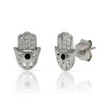 PENDIENTES PLATA 925MM MANO DE FATIMA - 7x10MM