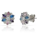 PENDIENTES PLATA 925MM FLOR - 10MM