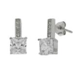 PENDIENTES PLATA 925MM CIRCONITAS - 6x14MM