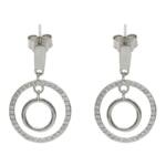 PENDIENTES PLATA 925MM CIRCONITAS - 15x24MM