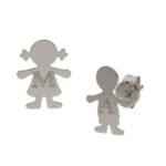 PENDIENTES PLATA 925MM NIÑOS + INICIAL
