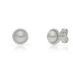 PENDIENTES PLATA 925MM PERLAS - 7MM