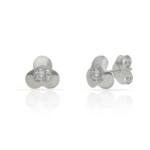 PENDIENTES PLATA 925MM FLOR CIRCONITAS - 6.50MM