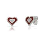 PENDIENTE PLATA 925MM CORAZONES ESMALTADOS - 7X8MM