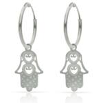 AROS PLATA 925MM MANO DE FATIMA - 12MM