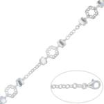 PULSERA PLATA 925MM FLORES