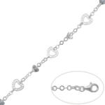 PULSERA PLATA 925MM CORAZONES