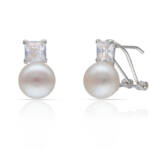 PENDIENTES PLATA 925MM CIRCONITAS + PERLAS