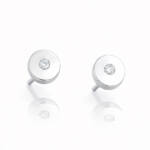 PENDIENTES PLATA 925MM REDONDOS CIRCONITAS - 7MM