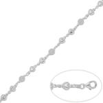 PULSERA PLATA 925MM CORAZONES + BOLAS