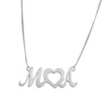 GARGANTILLA PLATA 925MM LETRAS + CORAZON