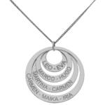 GARGANTILLA PLATA 925MM FAMILY 4 CIRCULOS - 31MM