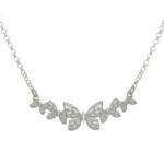 GARGANTILLA PLATA 925MM MARIPOSAS