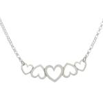 GARGANTILLA PLATA 925MM CORAZONES
