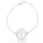 PULSERA PLATA 925MM NOMBRE + PIES