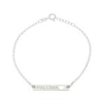 PULSERA PLATA 925MM CHAPA + FRASE