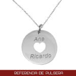 PULSERA PLATA 925MM CIRCULO + NOMBRE