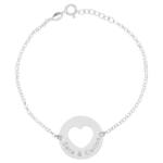 PULSERA PLATA 925MM CORAZON - 18MM