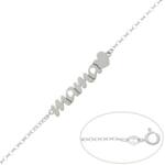PULSERA PLATA 925MM MAMA + CORAZON