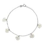 TOBILLERA PLATA 925MM MINI CHARMS CARACOLAS