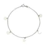 TOBILLERA PLATA 925MM MINI CHARMS MIX