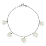 TOBILLERA PLATA 925MM MINI CHARMS SOL