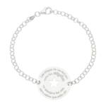 PULSERA PLATA 925MM AMIGAS ESTRELLA + FRASE